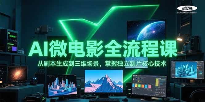 AI微电影全流程课，从剧本生成到三维场景，掌握独立制片核心技术-3YVIP资源库