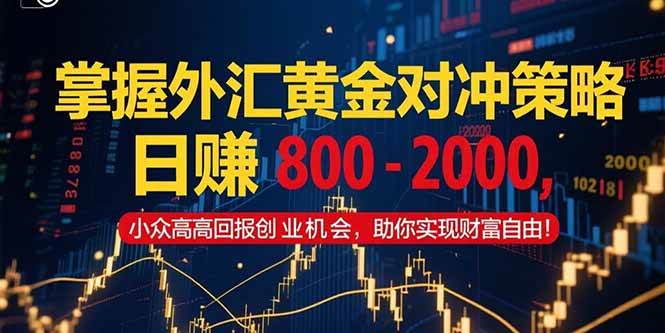 （15198期）掌握外汇黄金对冲策略，日赚 800 – 2000，小众高回报创业机会，助你实…-3YVIP资源库