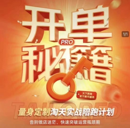 淘宝开单秘籍PRO，量身定制淘天实战陪跑计划，告别做店迷茫、快速突破运营瓶颈期（更新6月）-3YVIP资源库