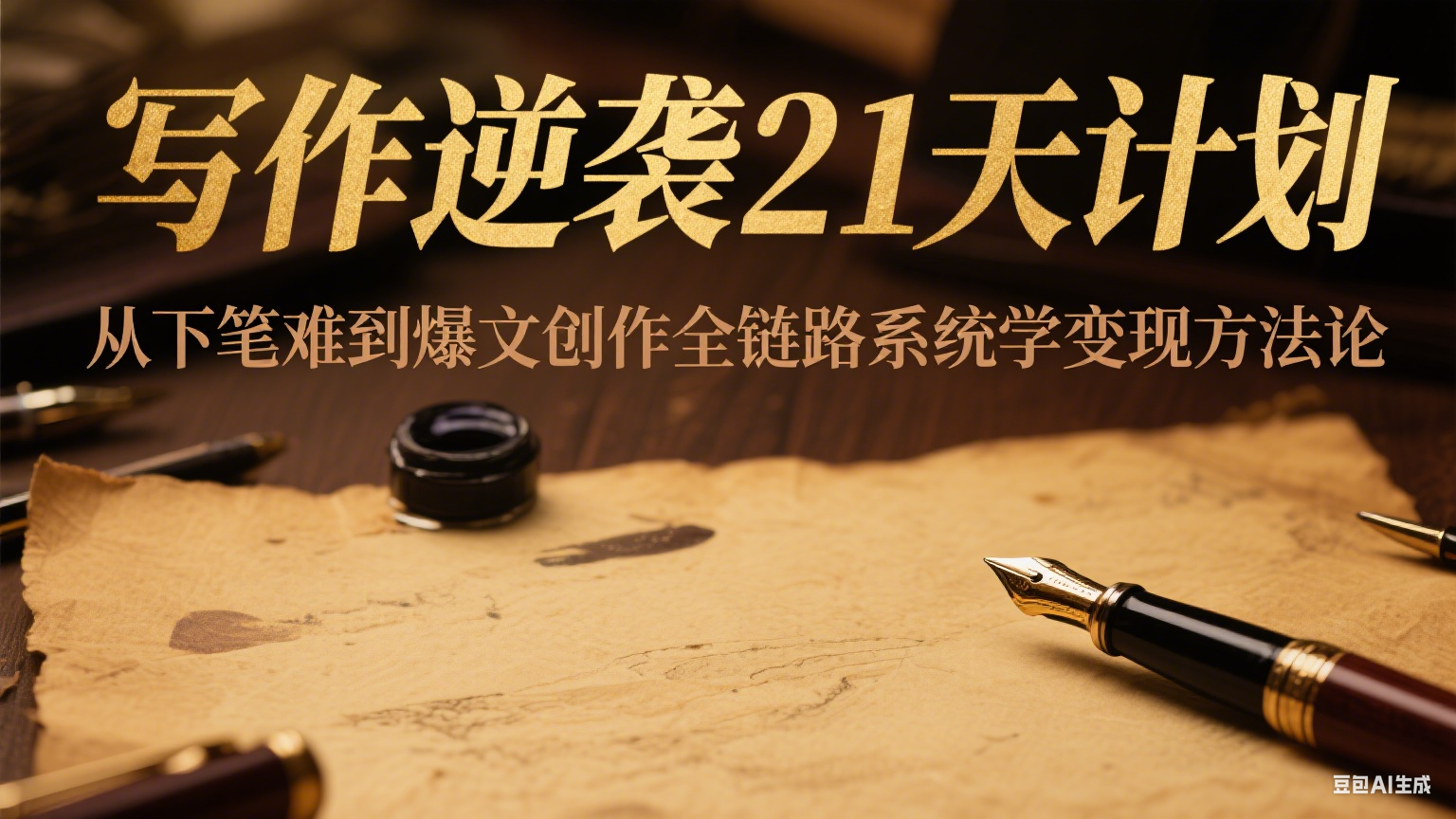 写作逆袭21天计划：从下笔难到爆文创作全链路系统学变现方法论-3YVIP资源库
