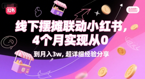 线下摆摊联动小红书，4 个月实现从 0 到月入3w，超详细经验分享-3YVIP资源库
