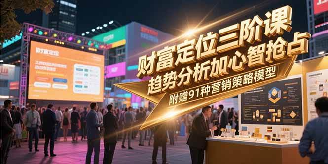 （15219期）财富定位三阶课，趋势分析加心智抢占，附赠91种营销策略模型-3YVIP资源库