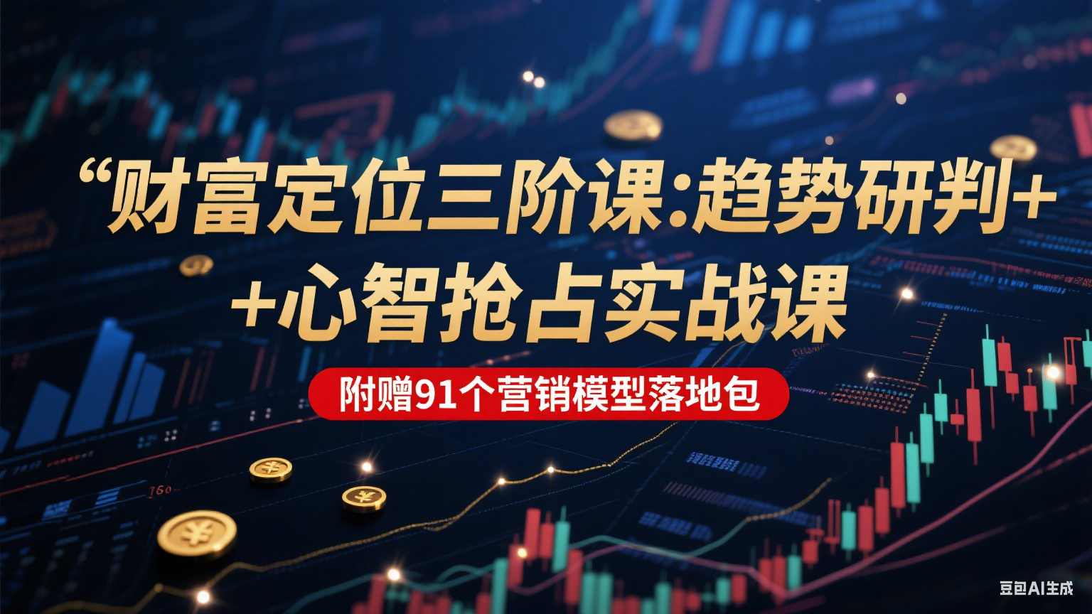 财富定位三阶：趋势研判 + 心智抢占实战课，附赠91个营销模型落地包-3YVIP资源库