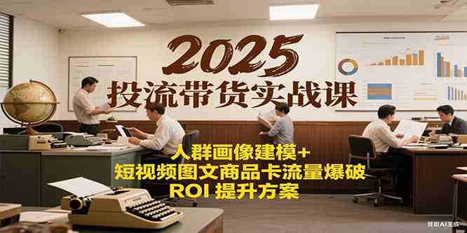 2025投流带货实战课：人群画像建模+短视频图文商品卡流量爆破ROI提升方案-3YVIP资源库