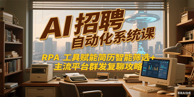 AI招聘自动化系统课，RPA工具赋能简历智能筛选+主流平台群发复聊全攻略-3YVIP资源库