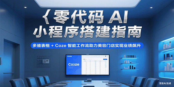 零代码AI小程序搭建指南，多维表格+Coze智能工作流助力美容门店实现业绩飙升-3YVIP资源库