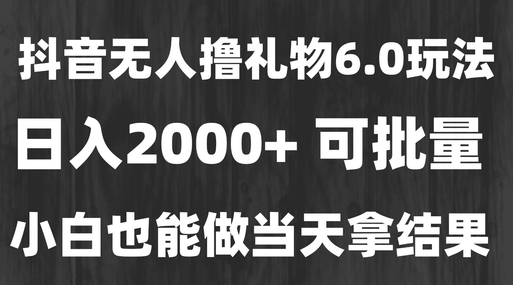 （15250期）最新风口暴力撸金技术，无人撸礼物，长期稳定 一天收益2000+，小白当天…-3YVIP资源库
