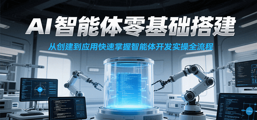 AI智能体零基础搭建实操课，从创建到应用快速掌握智能体开发全流程！-3YVIP资源库