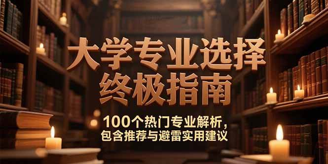 （15261期）付费文：大学专业选择终极指南,100个热门专业解析,包含推荐与避雷实用建议-3YVIP资源库