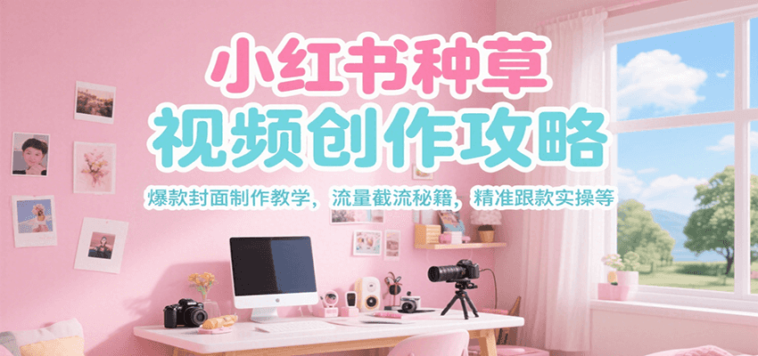 小红书种草视频创作攻略，爆款封面制作教学 ，流量截流秘籍 ，精准跟款实操等-3YVIP资源库