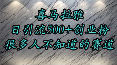 喜马拉雅，小而精的流量赛道，日进500+精准创业粉-3YVIP资源库