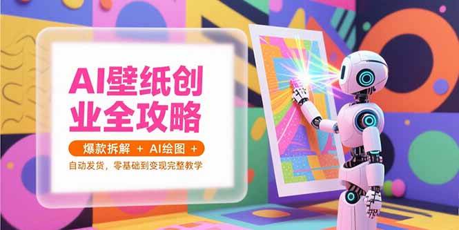 （15312期）AI壁纸创业全攻略，爆款拆解+AI绘图+自动发货，零基础到变现完整教学-3YVIP资源库