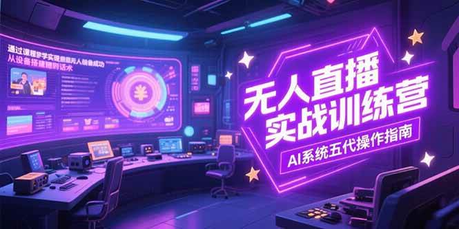 （15315期）无人直播实操训练营，从设备搭建到话术，AI系统五代操作指南(7月更新)-3YVIP资源库