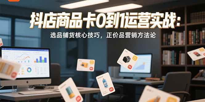 （15329期）抖店商品卡0到1运营实战：选品铺货核心技巧，正价品营销方法论-3YVIP资源库