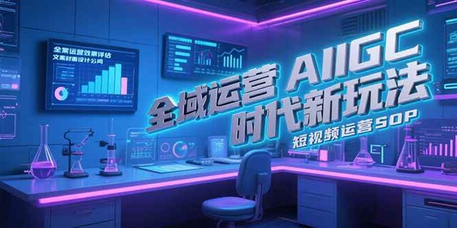 （15327期）全域运营AIGC时代新玩法，文案封面设计公式，短视频运营SOP-3YVIP资源库