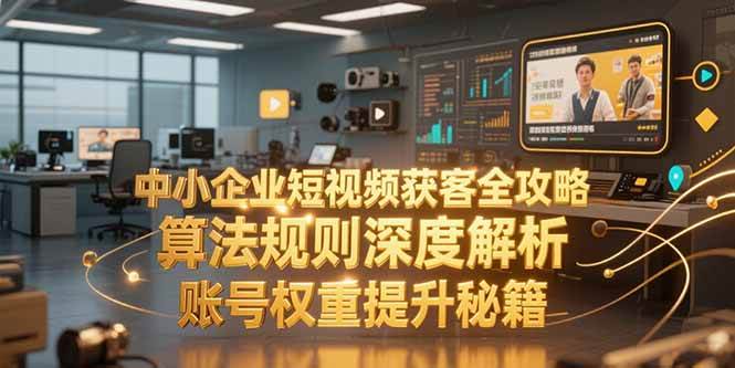 （15326期）中小企业短视频获客全攻略，算法规则深度解析，账号权重提升秘籍-3YVIP资源库