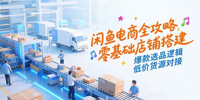 （15325期）闲鱼电商全攻略，零基础店铺搭建，爆款选品逻辑，低价货源对接-3YVIP资源库