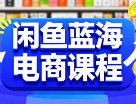 闲鱼蓝海电商课程，手把手助你快速上手，轻松实现闲鱼稳定盈利-3YVIP资源库