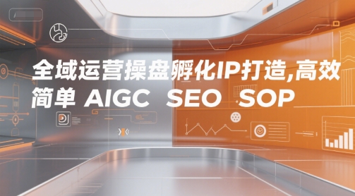 全域运营操盘孵化IP打造，高效 简单 AIGC SEO SOP-3YVIP资源库
