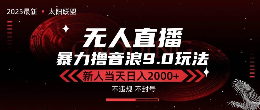 （15358期）最新抖音无人直播撸音浪独家9.0玩法，防封智能黑科技，新手当天日入2000+-3YVIP资源库