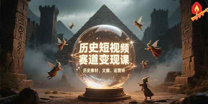 （15386期）历史短视频赛道变现课，百集素材库应用，文案剪辑技巧，账号运营全案-3YVIP资源库