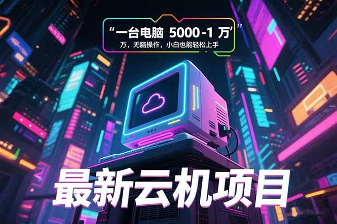 （15395期）最新云机项目 一台电脑5000到10000 无脑操作小白也能轻松上手-3YVIP资源库