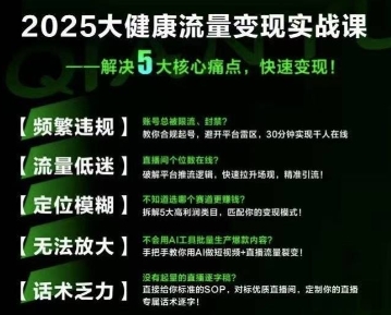 大健康流量全域新增长8.0，三月底线下课视频，大健康万亿蓝海，从类目突围到模式迭代-3YVIP资源库