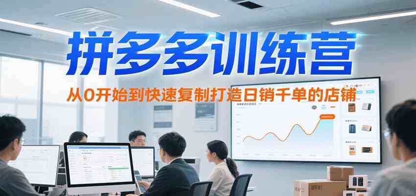 拼多多训练营，从0开始到快速复制打造日销千单的店铺（更新7月）-3YVIP资源库