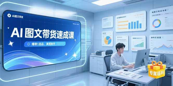 （15416期）AI图文带货速成课，养号引流秘籍，爆款选品策略，美图制作全流程-3YVIP资源库