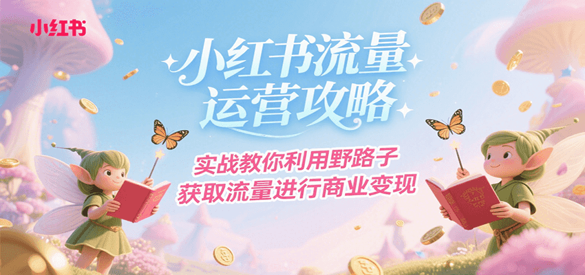 小红书流量运营攻略，实战教你利用野路子获取流量进行商业变现-3YVIP资源库