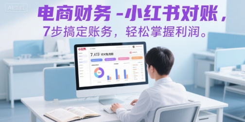 电商财务-小红书对账，7步搞定账务，轻松掌握利润-3YVIP资源库