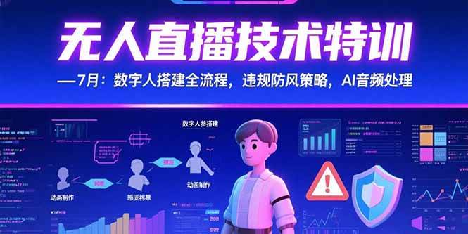 （15448期）无人直播技术特训-7月：数字人搭建全流程，违规防风策略，AI音频处理-3YVIP资源库