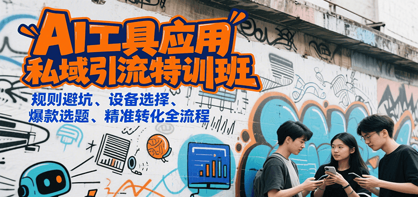 AI工具应用私域引流特训班，规则避坑、设备选择、爆款选题、精准转化全流程-3YVIP资源库