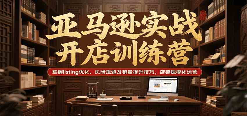 亚马逊实战开店训练营，掌握listing优化、风险规避及销量提升技巧，店铺规模化运营-3YVIP资源库
