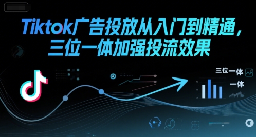 Tiktok广告投放从入门到精通，三位一体加强投流效果-3YVIP资源库