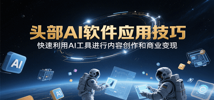 头部AI软件应用技巧，快速利用AI工具进行内容创作和商业变现-3YVIP资源库