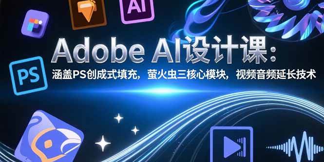 （15469期）Adobe AI设计课：涵盖PS创成式填充，萤火虫三核心模块，视频音频延长技术-3YVIP资源库