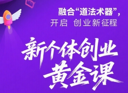 新个体创业黄金课：道法术器四维抢占2025红利-3YVIP资源库
