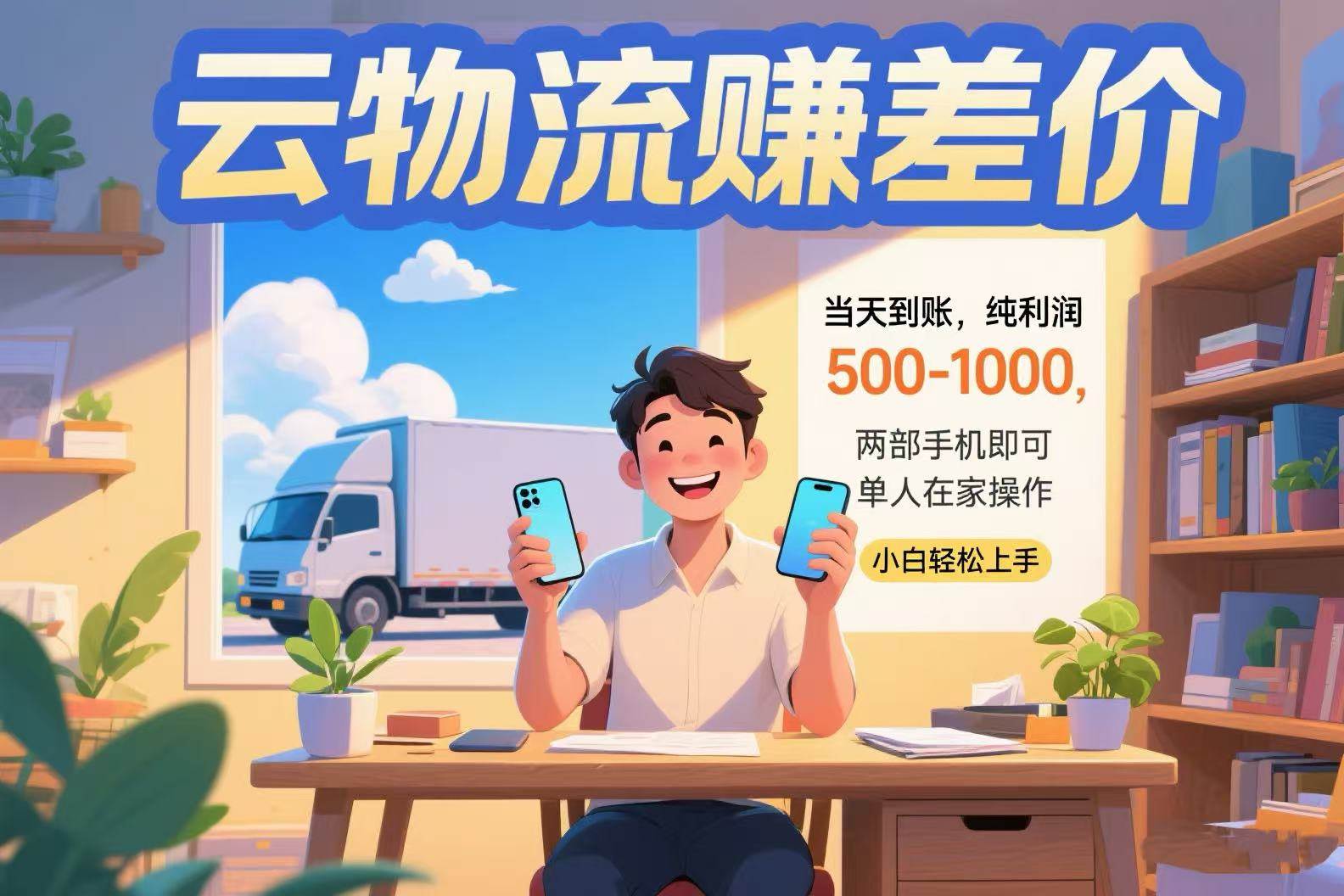 （15492期）云物流赚差价 当天到账纯利润500-1000 两部手机即可 可单人在家操作 小…-3YVIP资源库