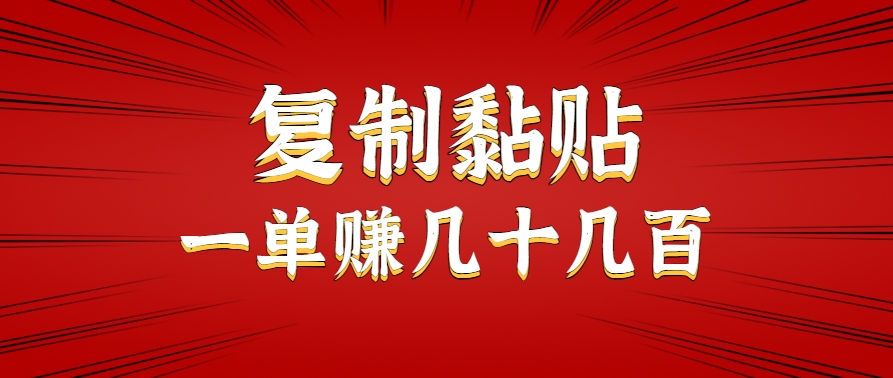 只需复制黏贴就能赚钱的项目，零成本零门槛超简单副业，一天赚几十几百。-3YVIP资源库