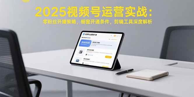 （15505期）2025视频号运营实战：零粉丝开播策略，橱窗开通条件，剪辑工具深度解析-3YVIP资源库