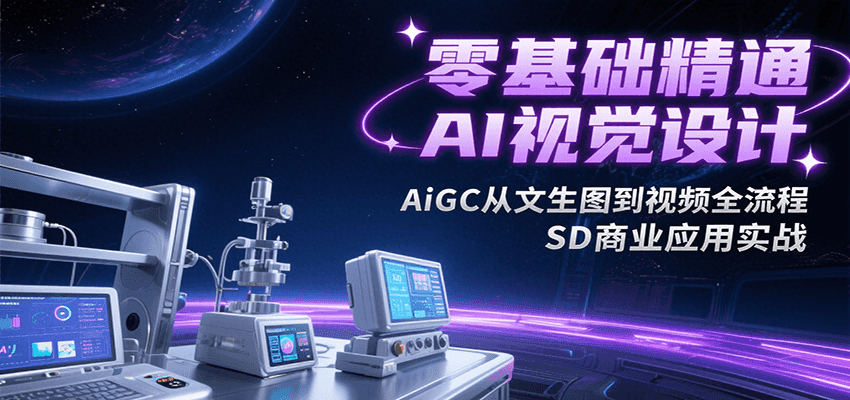 零基础精通AI视觉设计，AiGC从文生图到视频全流程，SD商业应用实战-3YVIP资源库