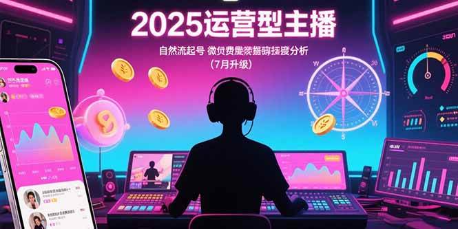 （15508期）2025运营型主播：自然流起号，微付费投放技巧，罗盘数据深度解析(7月更新)-3YVIP资源库