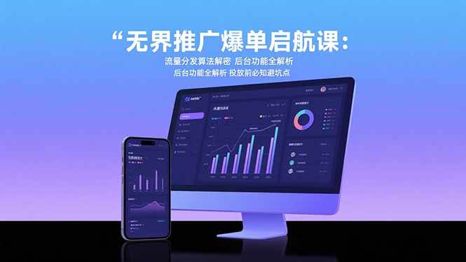 （15567期）无界推广爆单启航课：流量分发算法解密 后台功能全解析 投放前必知避坑点-3YVIP资源库