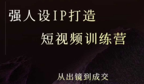 强人设ip打造课，8月​最新5天短视频ip训练营，从出镜到成交-3YVIP资源库