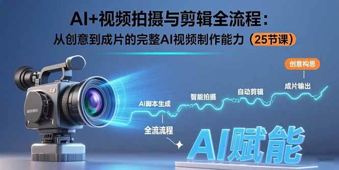 （15612期）AI+视频拍摄与剪辑全流程：从创意到成片的完整AI视频制作能力（25节课）-3YVIP资源库