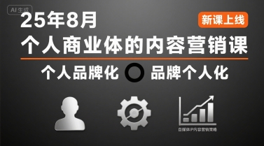 个人商业体的内容营销课25年8月，个人品牌化，品牌个人化，自媒体ip内容营销策略-3YVIP资源库