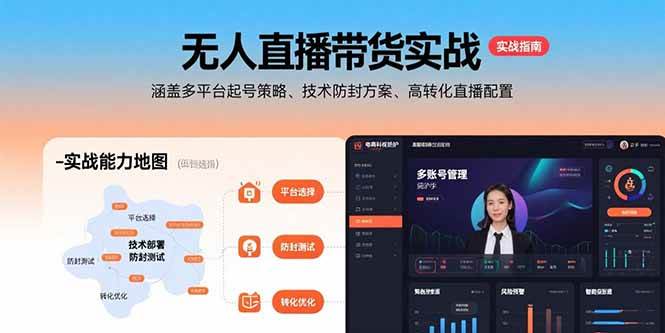（15622期）无人直播带货实战，涵盖多平台起号策略、技术防封方案、高转化直播配置-3YVIP资源库
