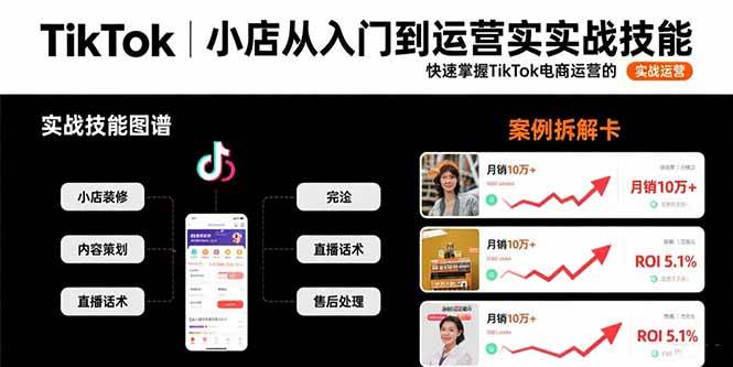 （15629期）TikTok小店从入门到运营实战技能：快速掌握TikTok电商运营的完整方法论-3YVIP资源库