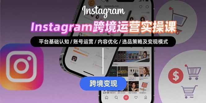 （15644期）Instagram跨境运营实战：平台认知/账号运营/内容优化/选品策略及变现模式-3YVIP资源库